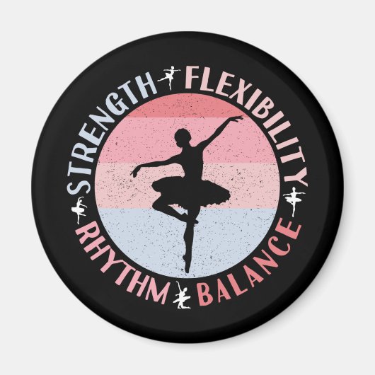 Ballerina Ballett Dancer - Mindset Values Magnet (Vorne)