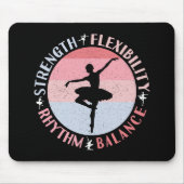 Ballerina Ballett Dancer - Mindset Values Mousepad (Vorne)