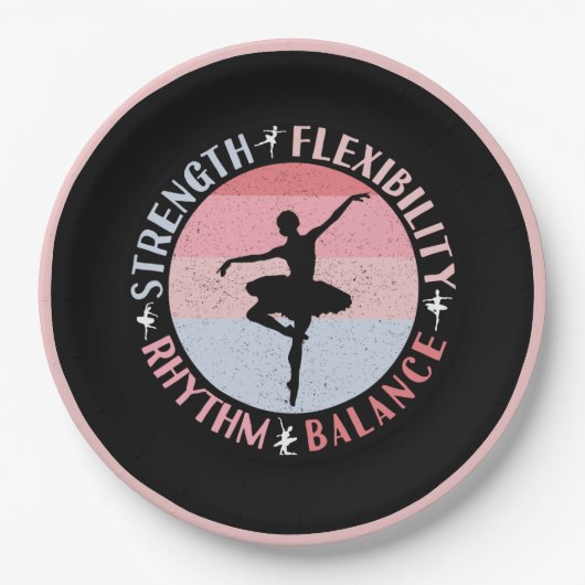 Ballerina Ballett Dancer - Mindset Values Pappteller (Vorderseite)