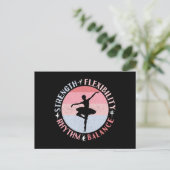 Ballerina Ballett Dancer - Mindset Values Postkarte (Stehend Vorderseite)