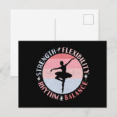 Ballerina Ballett Dancer - Mindset Values Postkarte (Vorne/Hinten)