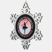 Ballerina Ballett Dancer - Mindset Values Schneeflocken Zinn-Ornament (Rechts)
