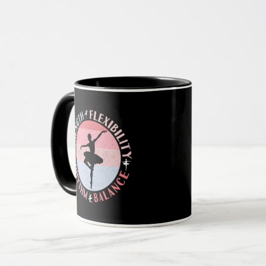 Ballerina Ballett Dancer - Mindset Values Tasse (Vorderseite Links)