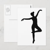 Ballerina - Ballett Postkarte (Vorne/Hinten)