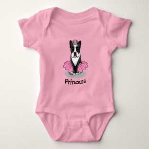 Ballerina Ballett Prinzessin Boston Terrier (schwa Baby Strampler