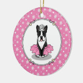 Ballerina Ballett Prinzessin Boston Terrier (schwa Keramik Ornament (Links)