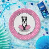 Ballerina Ballett Prinzessin Boston Terrier (schwa Pappteller (Party)