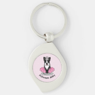 Ballerina Ballett Prinzessin Boston Terrier (schwa Schlüsselanhänger
