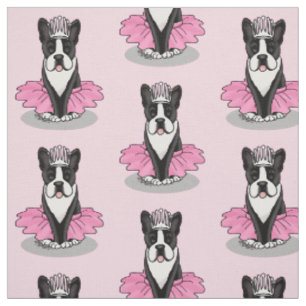 Ballerina Ballett Prinzessin Boston Terrier (schwa Stoff