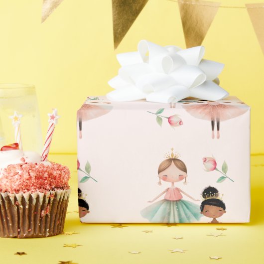 Ballerina Ballett Rosa Muster Geburtstag Geschenkpapier (Geburtstagsparty)