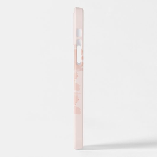 Ballerina Ballett Silhouette auf rosa Wasserfarbe iPhone Hülle (Linke Seite)