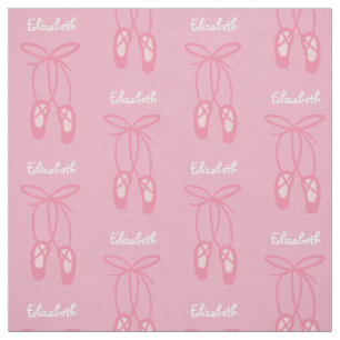 Ballerina Ballett Slippers Pink Custom Fabric Stoff