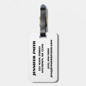 Ballerina Ballett Tänzer Personalisiert Neon Tutus Gepäckanhänger (Rückseite vertikal)