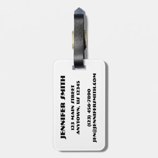 Ballerina Ballett Tänzer Personalisiert Neon Tutus Gepäckanhänger (Rückseite vertikal)