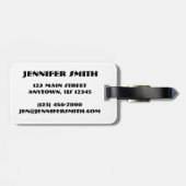 Ballerina Ballett Tänzer Personalisiert Neon Tutus Gepäckanhänger (Rückseite horizontal)