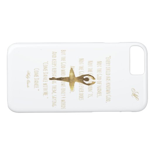 Ballerina-Ballett-Tänzer-Zitat mit Monogramm Case-Mate iPhone Hülle (Rückseite (Horizontal))
