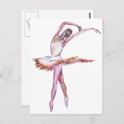 Ballerina , Ballett-Tanzkunstgeschenke, Karten, t Postkarte (Vorne/Hinten)