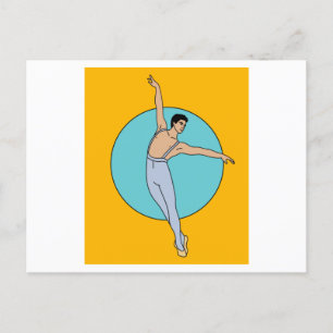 Ballerina Ballettfiguren Postkarte
