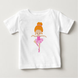 Ballerina, Ballettmädchen, Balletttanz, orangefarb Baby T-shirt