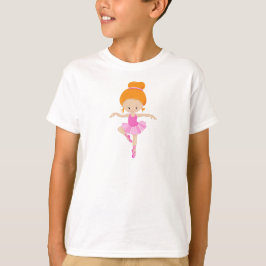 Ballerina, Ballettmädchen, Balletttanz, orangefarb T-Shirt