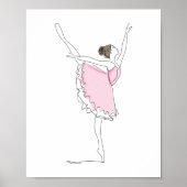 Ballerina, Ballettmädchen, Balletttänzer, Tutu, Ro Poster (Vorne)