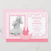 Ballerina-Ballettröckchen-Geburtstags-Einladung Einladung (Vorne/Hinten)