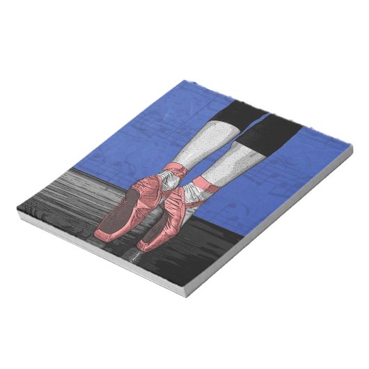 Ballerina Ballettschuhe Notizblock (Rotiert)