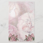 Ballerina Ballettschuhe Rosen Lined Briefpapier (Vorderseite)