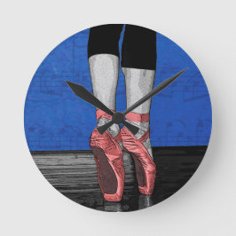 Ballerina Ballettschuhe Runde Wanduhr