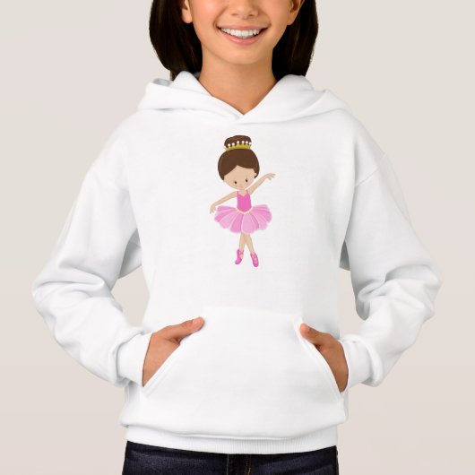 Ballerina, Balletttänzerin, Ballettmädchen, Braunh Hoodie (Vorderseite)