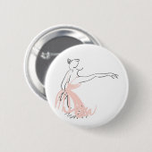 Ballerina Balletttänzerin Button (Vorne & Hinten)