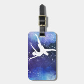 Ballerina/ Balletttänzerin Gepäckanhänger (Vorderseite vertikal)