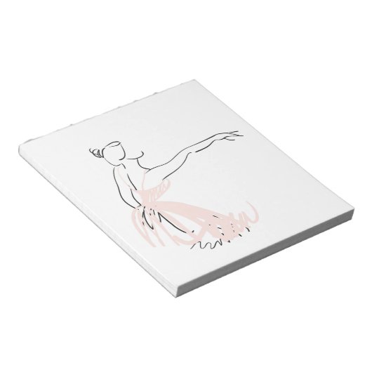 Ballerina Balletttänzerin Notizblock (angewinkelt)