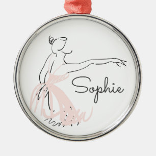 Ballerina Balletttänzerin persönlicher Name Ornament Aus Metall