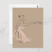 Ballerina Balletttänzerin Postkarte (Vorne/Hinten)