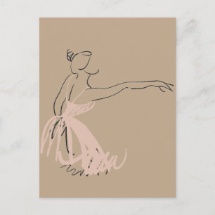 Ballerina Balletttänzerin Postkarte