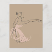 Ballerina Balletttänzerin Postkarte (Vorderseite)