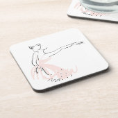 Ballerina Balletttänzerin Untersetzer (Linke Seite)