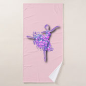 Ballerina Bath Towel Ballett Dancer Girl Badehandtuch (Badehandtuch)