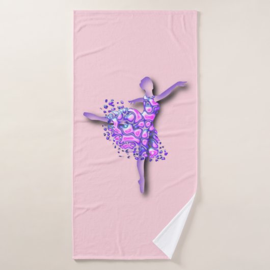Ballerina Bath Towel Ballett Dancer Girl Badehandtuch (Badehandtuch)