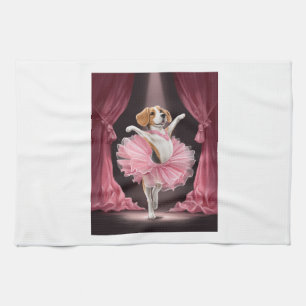 Ballerina Beagle � Lustiger Hundetanz Geschirrtuch
