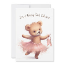 Ballerina Bear Baby Girl Dusche