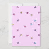 Ballerina Bear Geburtstagsparty Einladungen (Rückseite)