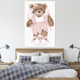 Ballerina Bear Wall Art Leinwandwerbung Leinwanddruck
