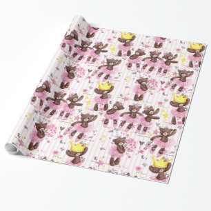 Ballerina Bears Gift Wrap Geschenkpapier