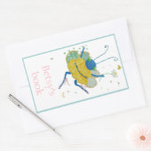 Ballerina Bee Buchzeichen Rechteckiger Aufkleber (Umschlag)