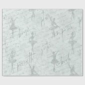 Ballerina bewegt Muster Mint ID738 Geschenkpapier (Flach)
