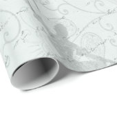 Ballerina bewegt Muster Mint ID738 Geschenkpapier (Rolleneckpunkt)