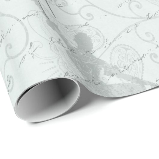 Ballerina bewegt Muster Mint ID738 Geschenkpapier (Rolleneckpunkt)