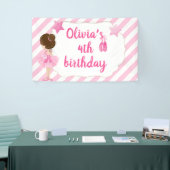 Ballerina Birthday Banner mit rosa Streifen (Messeveranstaltung)